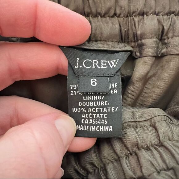 J. Crew Wool Blend Mini Brown Skirt  With Pockets Size 6 - Picture 15 of 16